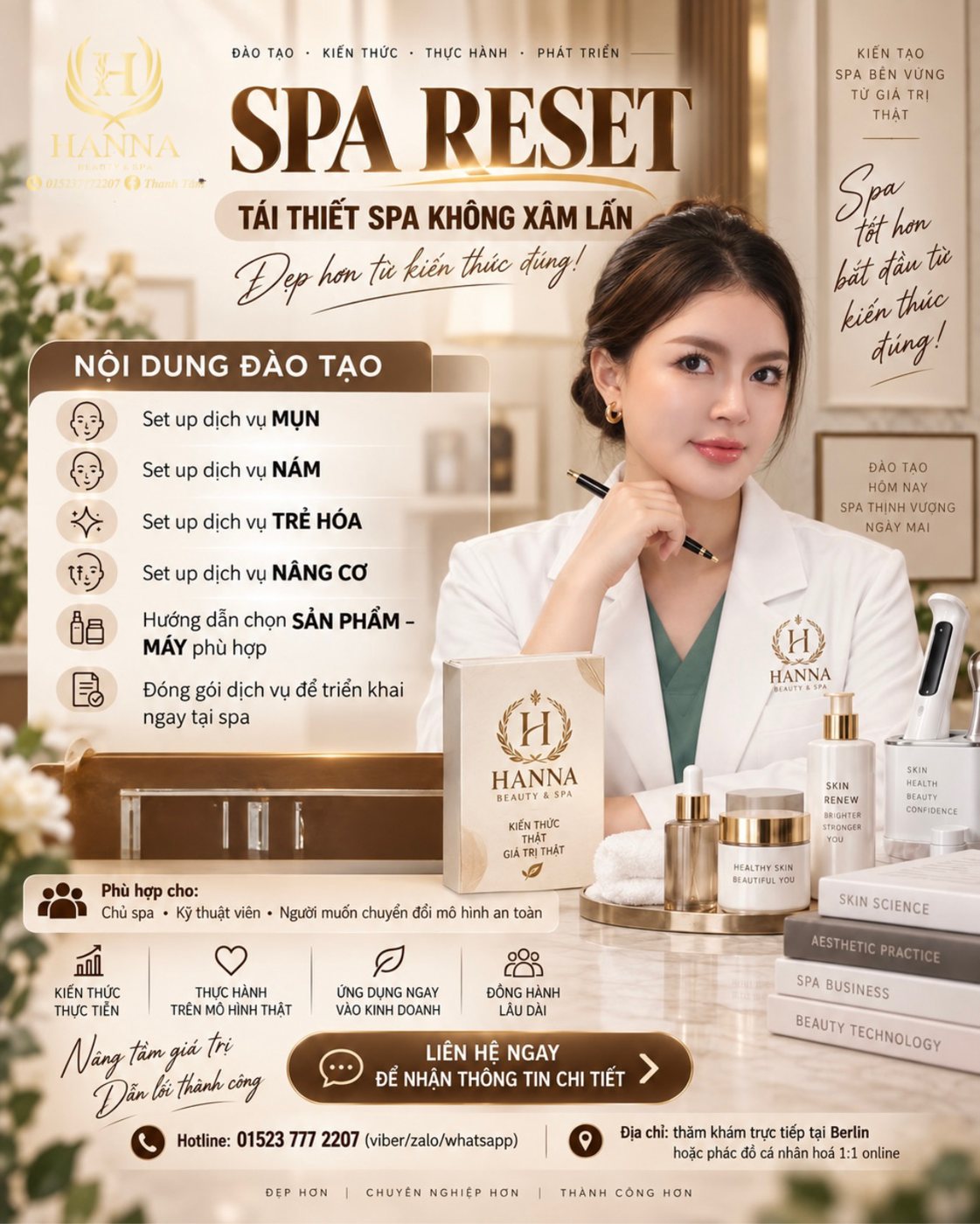 Poster khoá Spa Reset: tái thiết spa không xâm lấn